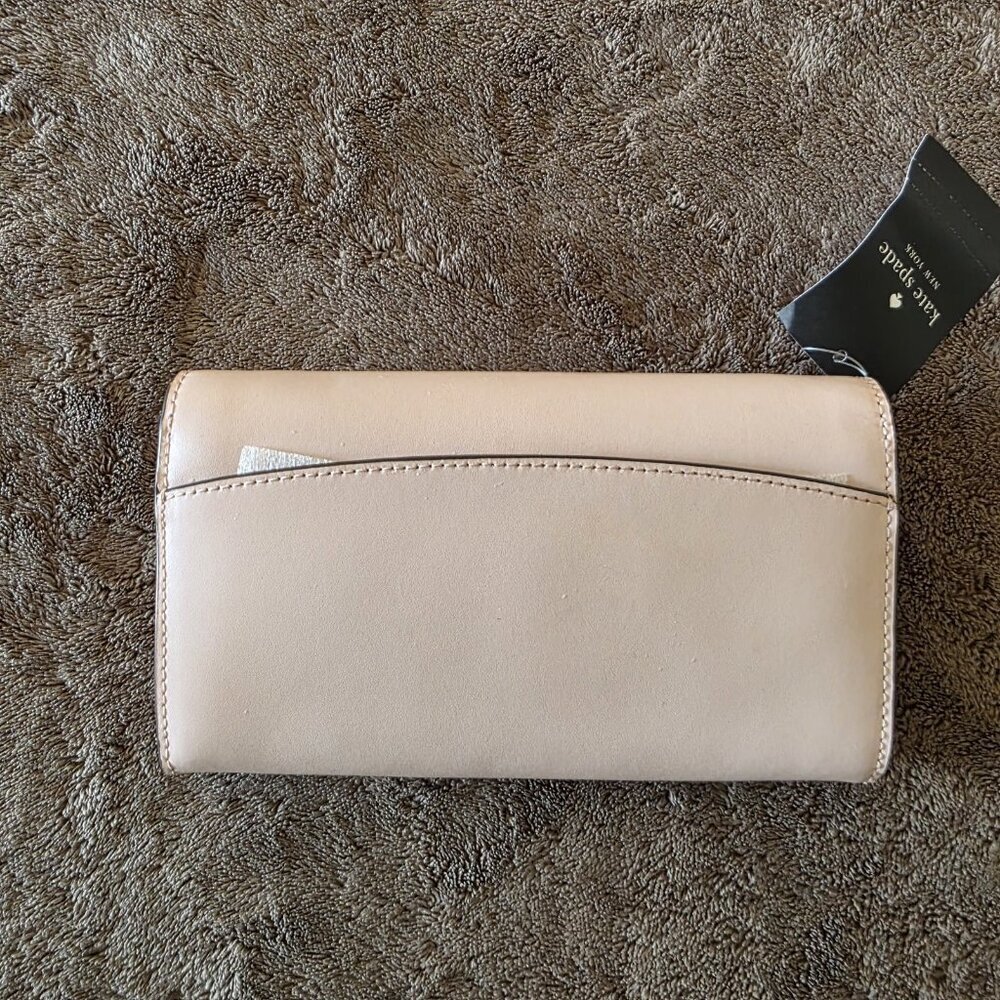 Kate Spade Gemma Scallop Wallet On Chain Rose Smoke Pink Crossbody NWT - Picture 10 of 16